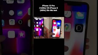 Slo-Mo Test: iPhone 13 Pro (ProMotion, 120Hz) VS iPhone X (60Hz)