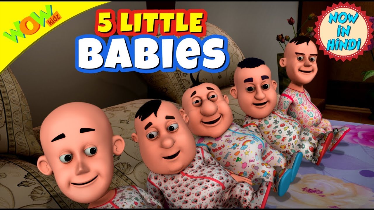 5 Little Babies | 3D animated kids songs | Hindi Songs for Children | Motu  Patlu | WowKidz - YouTube