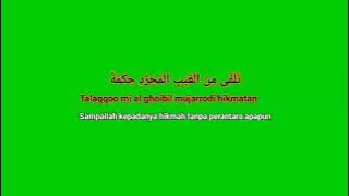 greenscreen mentahan lirik sholawat huwannur viral tiktok