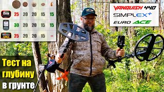 Minelab Vanquish 440, Nokta Makro Simplex+, Garrett EuroACE: Что лучше? Тест на глубину и...