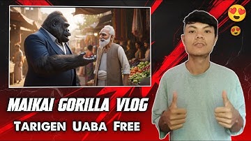 Maikai Gorilla Vlog Tarigen Uaba Free 🔥 | How To Create Monkey Vlog | AI Video Generate Tutorial 🤩