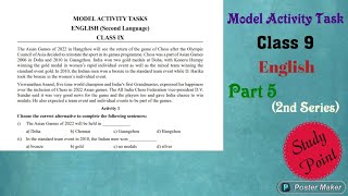 Class 9 || English || Model Activity Task || Part - 5 ( 2nd Series)