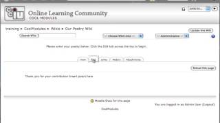 Creating Wikis in Moodle