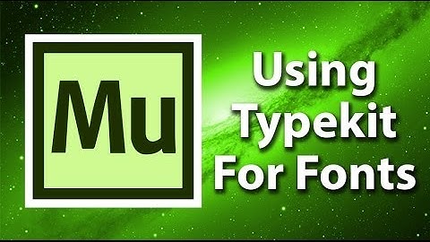 Adobe Muse Getting Started - Adding Fonts With Typekit
