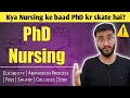 PhD Nursing🔥 | All about PhD Nursing | Admission Process to PhD Nursing | Salary | Scopes