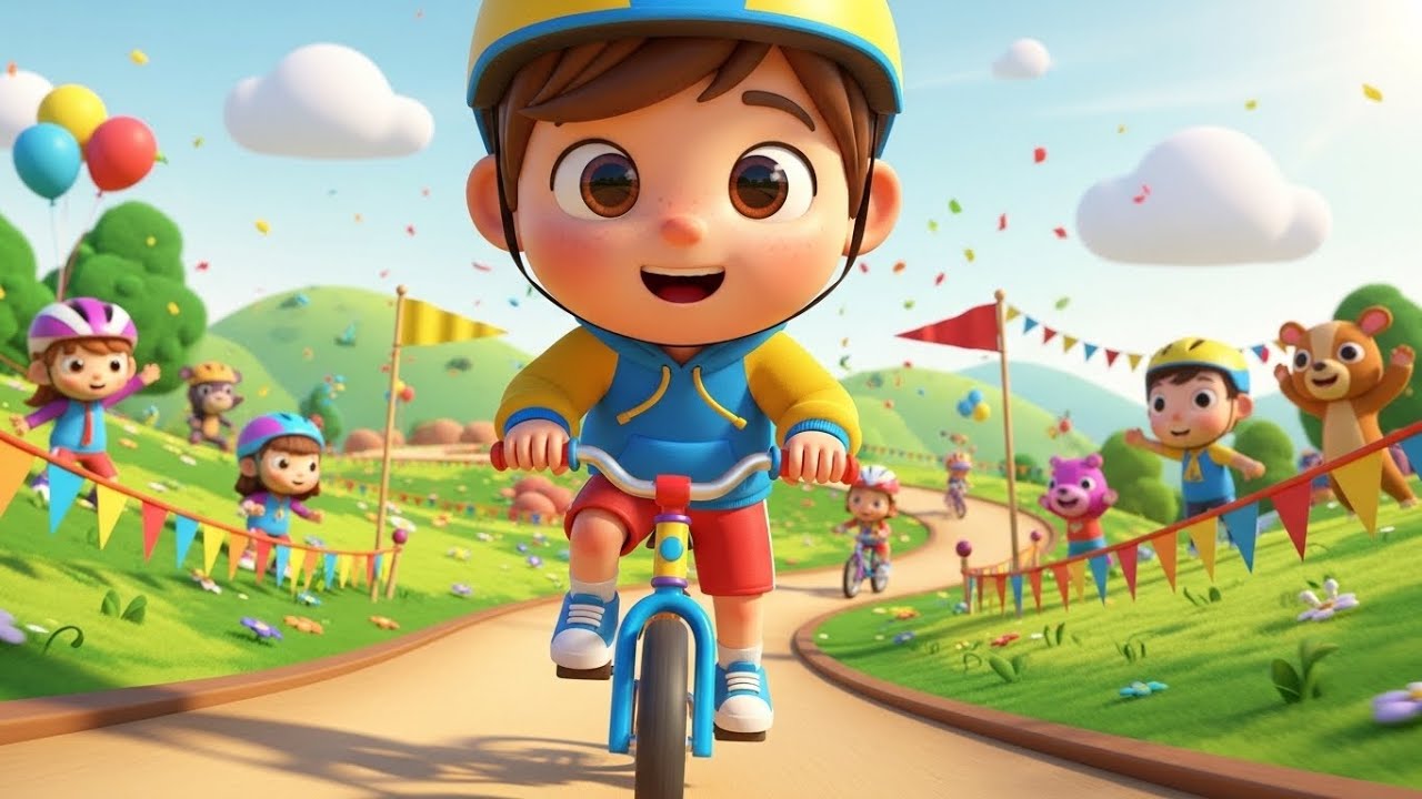 Bike Race Song | Nursery Rhymes for Kids and Song