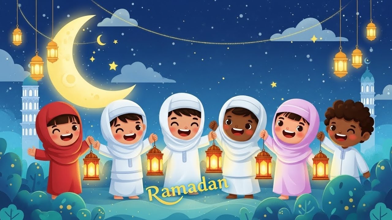 Рамадан по всему миру 🌍🌙 | Исламское стихотворение для детей | Узнайте, как мусульмане празднуют ...