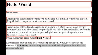 Inline and Block level Elements.