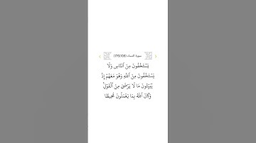 سورة النساء ١٠٨