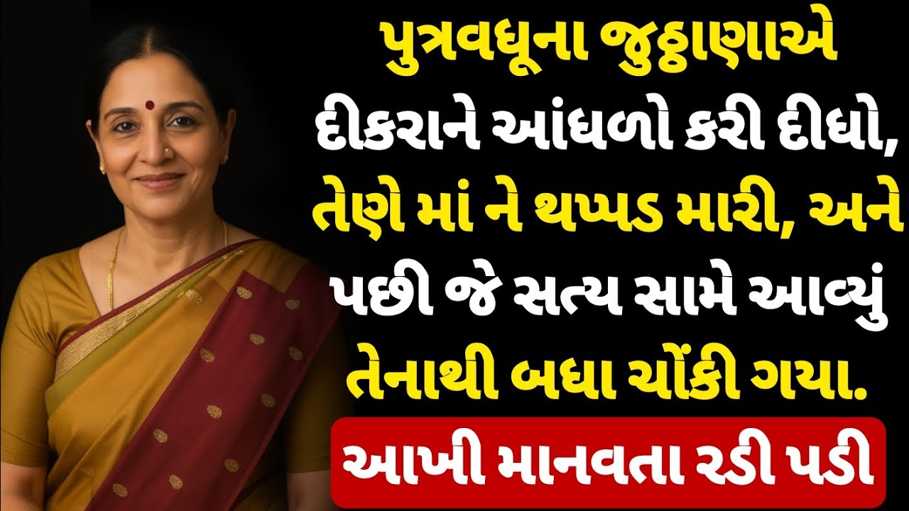 પુત્રવધૂના જુઠ્ઠાણાએ દીકરાને આંધળો કરી દીધો, તેણે માં ને થપ્પડ મારી અને પછી જે સત્ય સામે આવ્યું...!