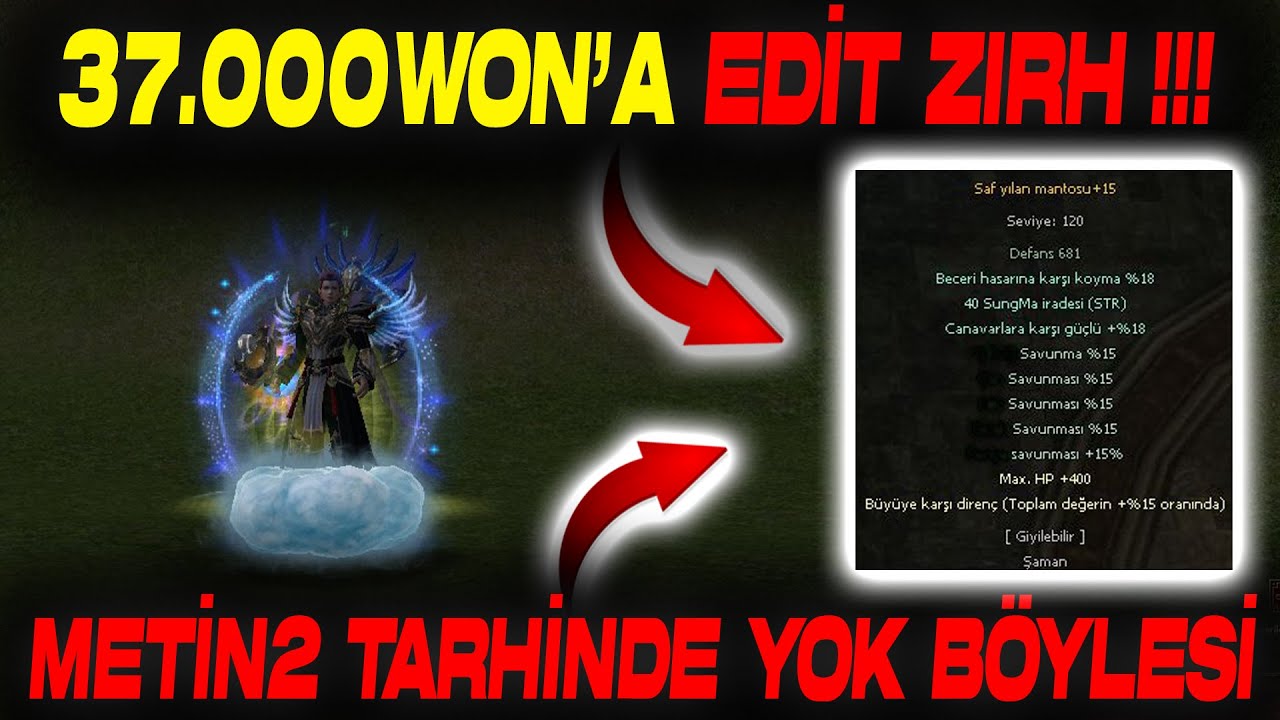 EDİT ZIRH ALDIM ?? METİN2 TARİHİNDE TEK !!! BAGJANAMU  METİN2 TR