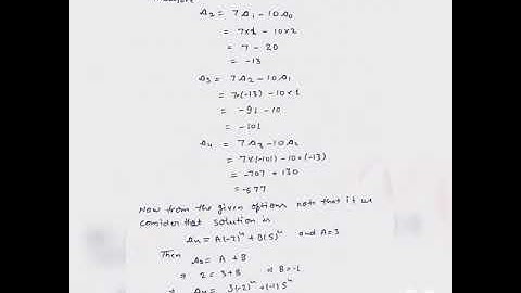 Formula for the recurrence relation
