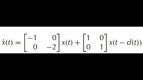 linear time delay systems example 1