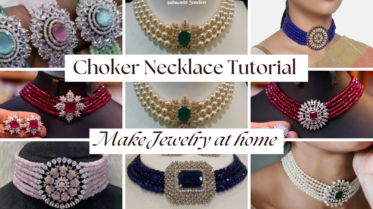 Choker Necklace Tutorial DIY pearl necklace easily and simply