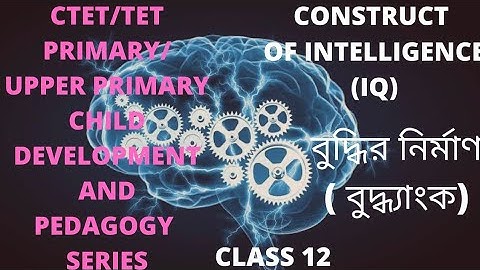 CTET/WBTET PRIMARY UPPER PRIMARY CDP SERIES  CONSTRUCT OF INTELLIGENCE IQ