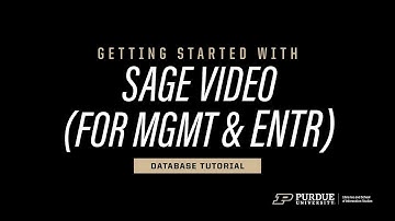 Getting Started with Sage Video