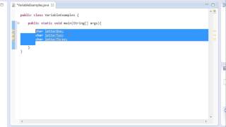 Java Programming: 3.2 - Declaration of Variables