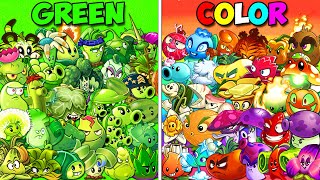 Team GREEN vs COLOR Plants  Who Will Win?  PvZ 2 Team Plant vs Team Plant v10.7.1