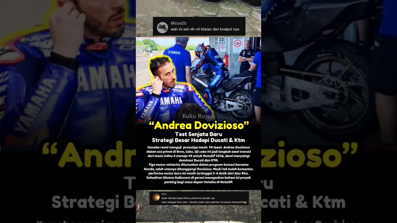 Yamaha Tes Mesin V4! Dovizioso Uji Senjata Baru untuk MotoGP 2026! Tandingan Ducati & Ktm? 