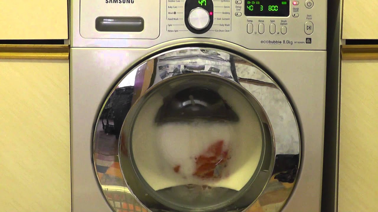 Samsung Ecobubble, Bedding 40 cycle 4/8 YouTube