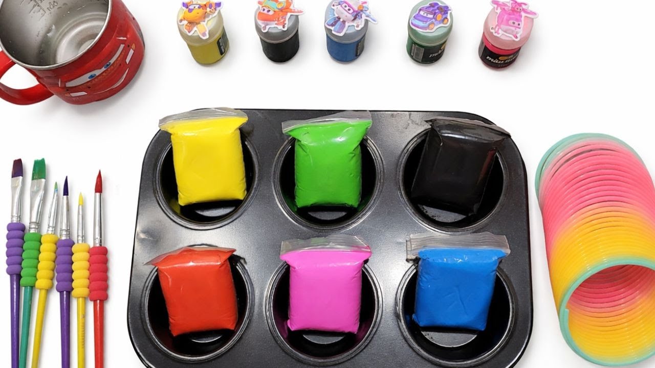 Satisfying Video | Diy How to Make Rainbow Clay & Transform It into Sprunki and Disney ASMR