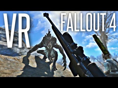 FIGHTING DEATHCLAWS IN VR - Fallout 4 Virtual Reality (HTC Vive)