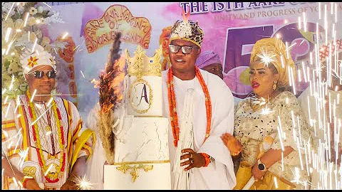A Beautiful Moment: Gani Adams Cuts A Cake With His Beautiful Wife And Friends