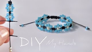 Beaded Bracelet Tutorial: How to make Shamballa Bracelet with Daisy