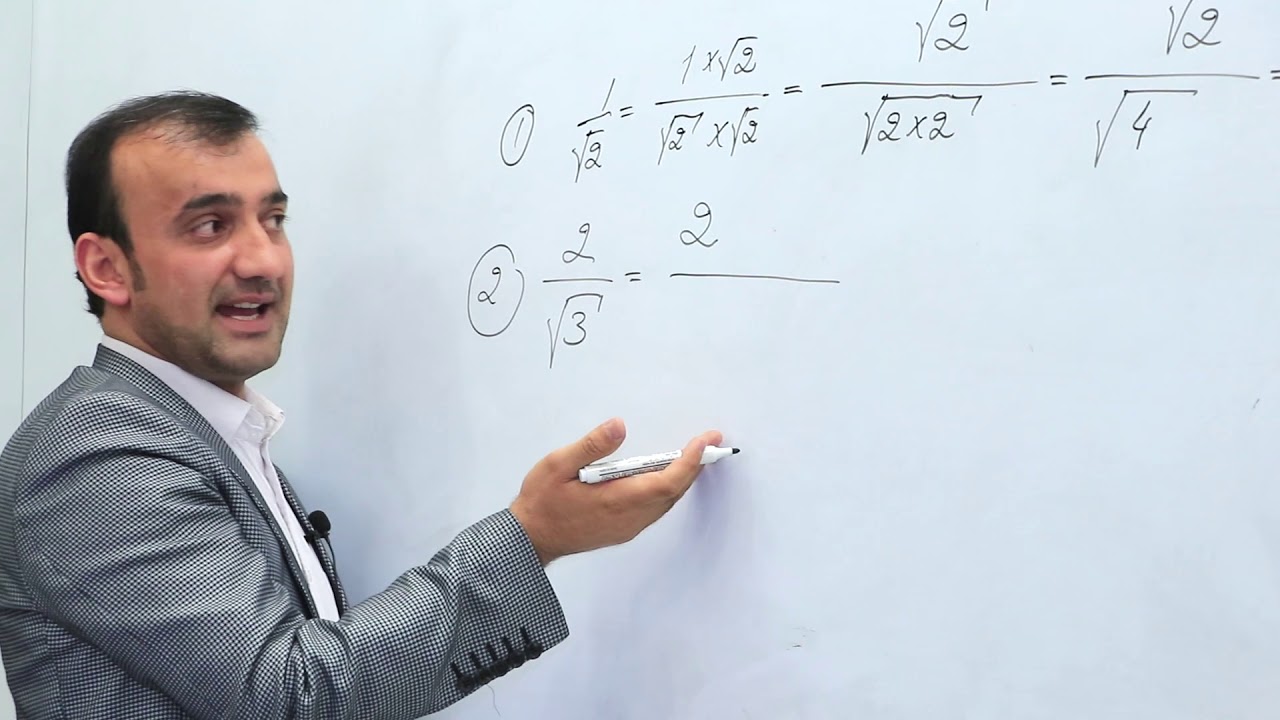 صنف هشتم- مضمون ریاضی - درس سیزدهم - موضوع (ناطق یا گویا کردن کسر ها)