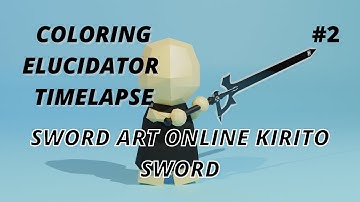 Making Kirito Sword Elucidator Timelapse - Part 2 | Blender 2.8 |