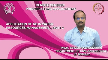 Lecture 65: Application of RS in water resources management – Part 2