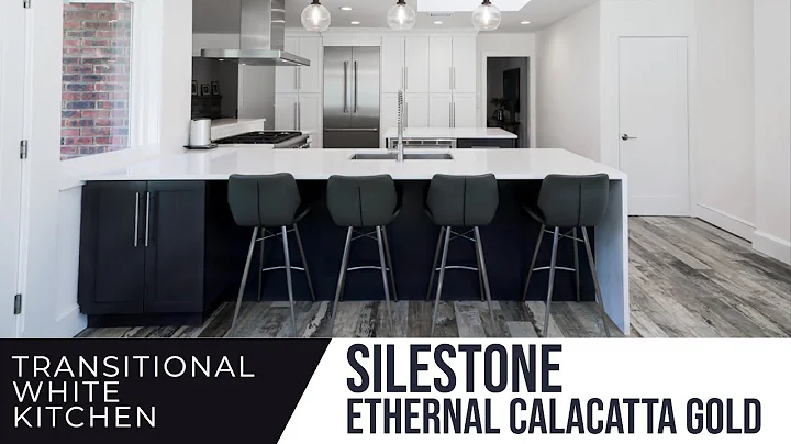 Transitional White Kitchen Silestone Quartz - Eternal Calacatta Gold by Faithful Countertops