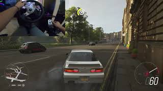 Forza Horizon 4 - Nissan Silvia City Drifting (Logitech G25)