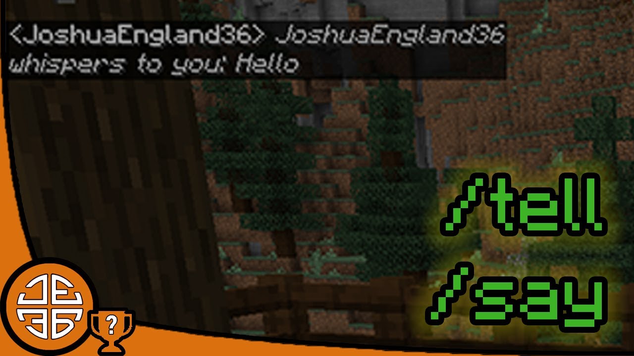 How To Use '/tell' and '/say' Commands In Minecraft Bedrock YouTube