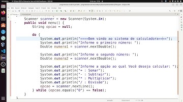 Desenvolvendo uma calculadora com 4 operações matemáticas na linguagem JAVA