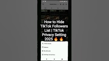How to Hide TikTok Followers List | TikTok Privacy Setting 2025#foryourpage #trendingshorts