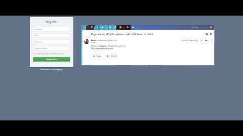 User registration and email verification with PHP and MySQL database.