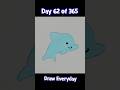 Day 62 of 365 – Drawing a Cute dolphin (Watercolor Procreate)