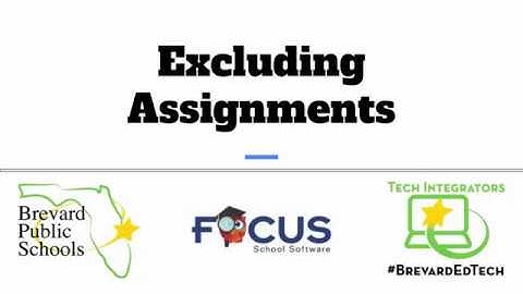 Gradebook:  Excluding Assignments