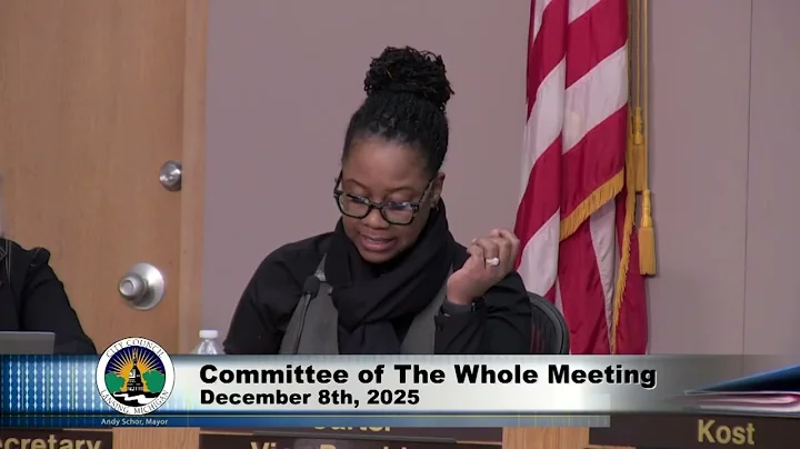 December 8th, 2025 Committee of the Whole Meeting