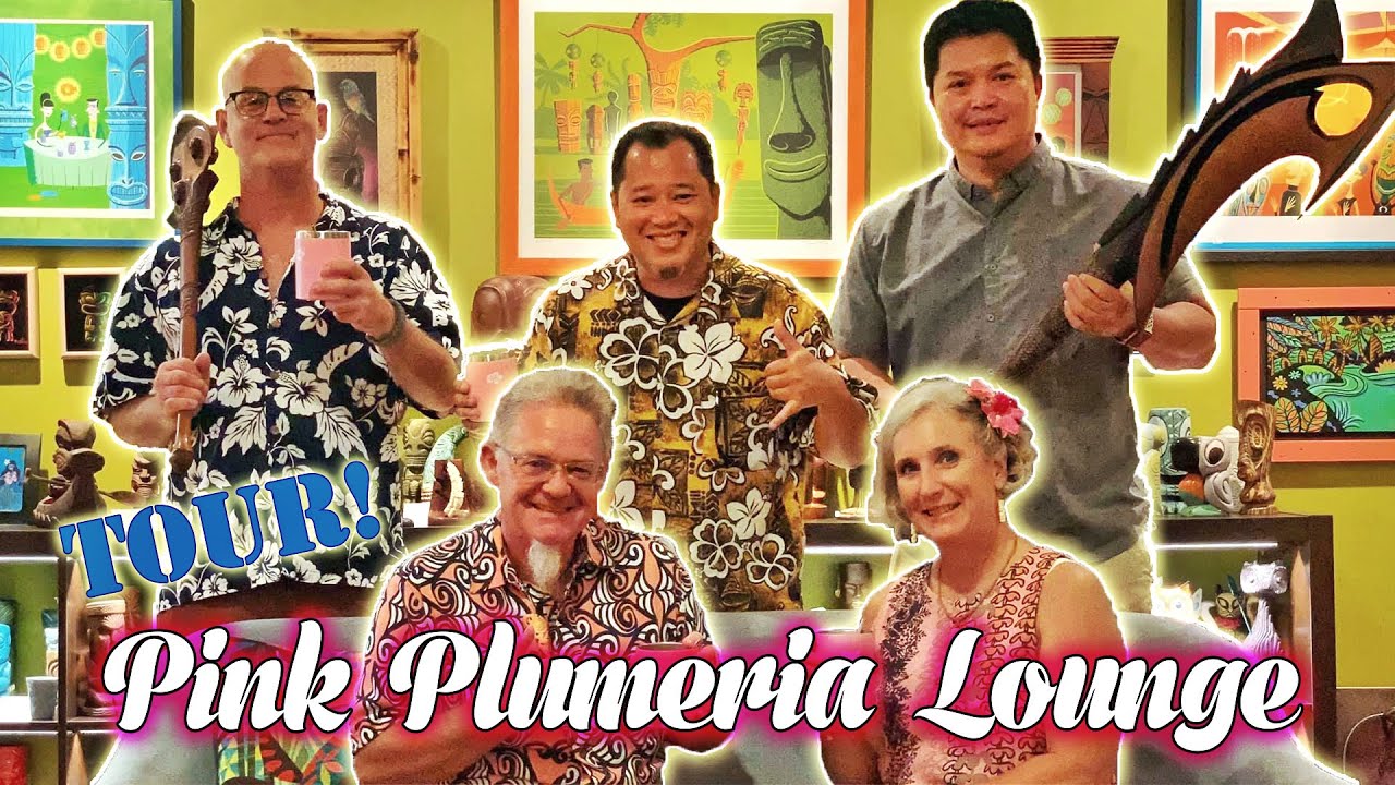 Home Tiki Bar Tour - PINK PLUMERIA LOUNGE in OAHU, HAWAII! Inside the Desert Oasis Room FIELD TRIP!