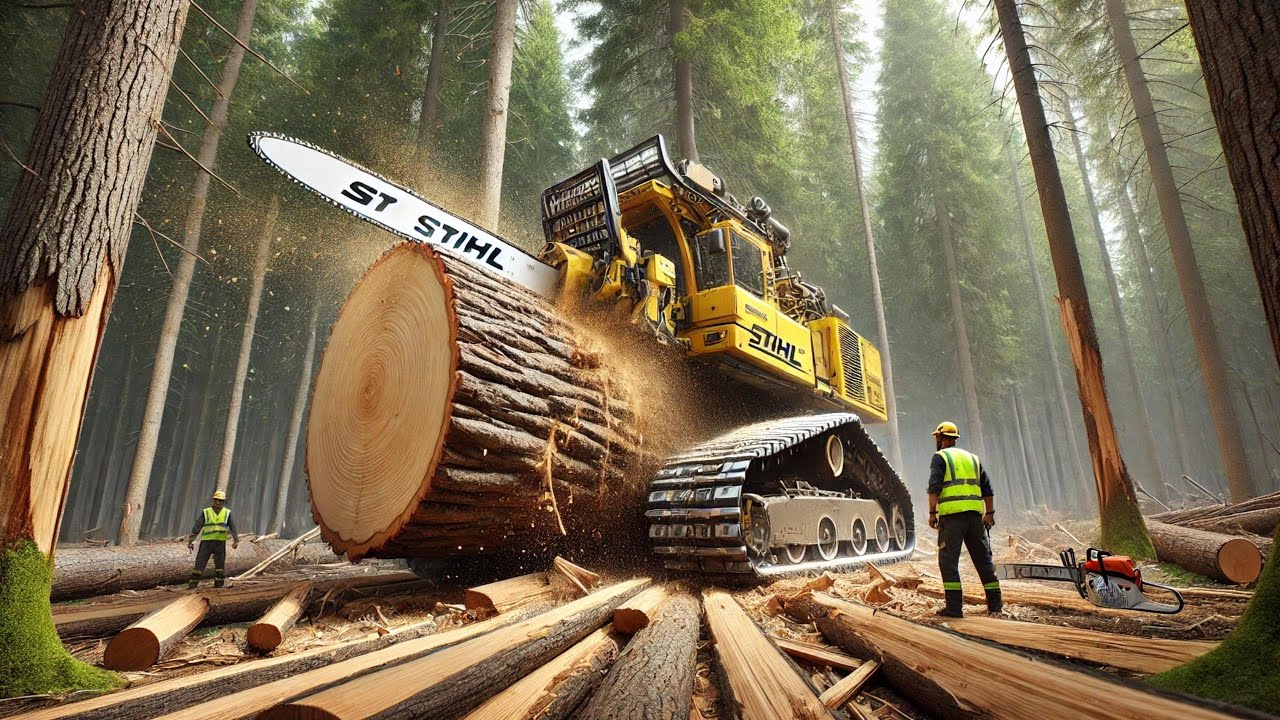 POWERFUL GIANT CHAINSAWS & STUMP REMOVAL MACHINES IN ACTION | EXTREME ...