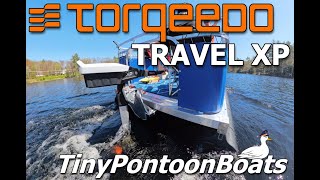 TinyPontoonBoats.com Torqeedo Travel XP unboxing, first ride, and impressions. This is THE review!