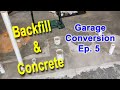 How to backfill a plumbing trench in concrete slab | From Garage to Apartment | Episode 5