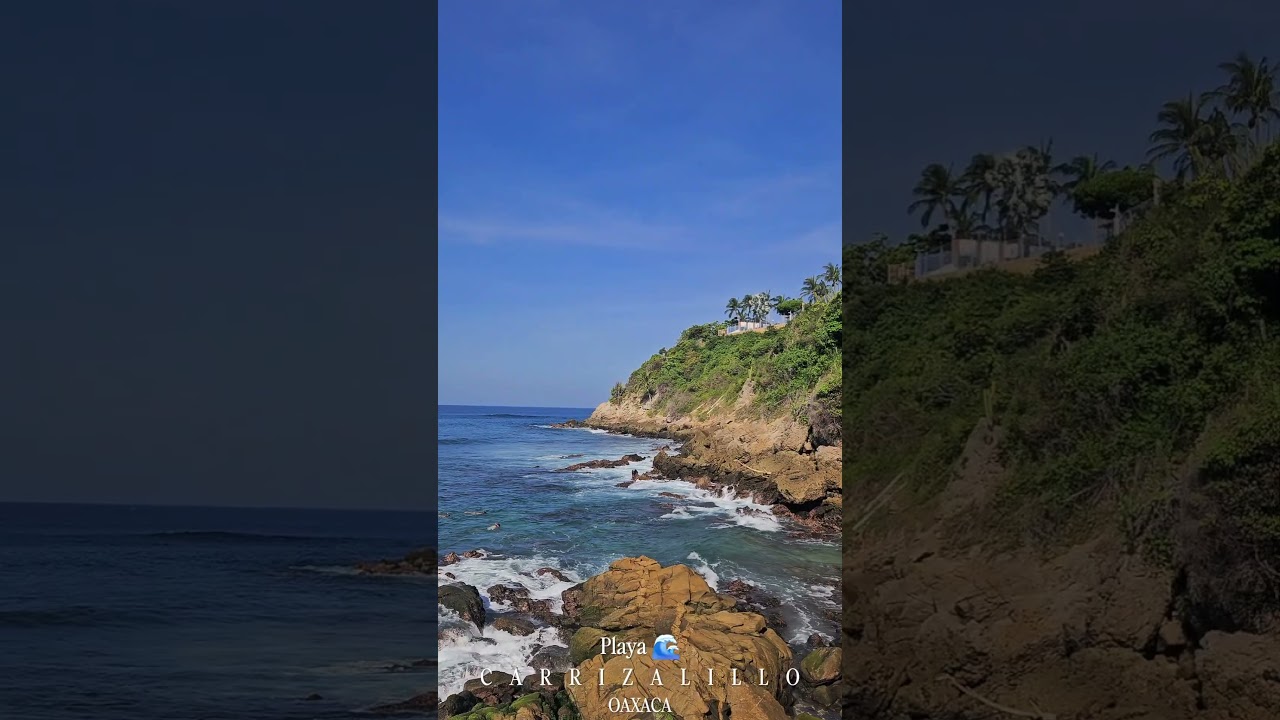 📍Playa Carrizalillo 🌊☀️ One of Oaxaca's most beautiful beaches of Puerto Escondido, Oaxaca, Mexico