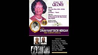 Mrs  DINAH NARTEKOR MENSAH THANKSGIVING , WORCESTER, MA  USA, PART 2