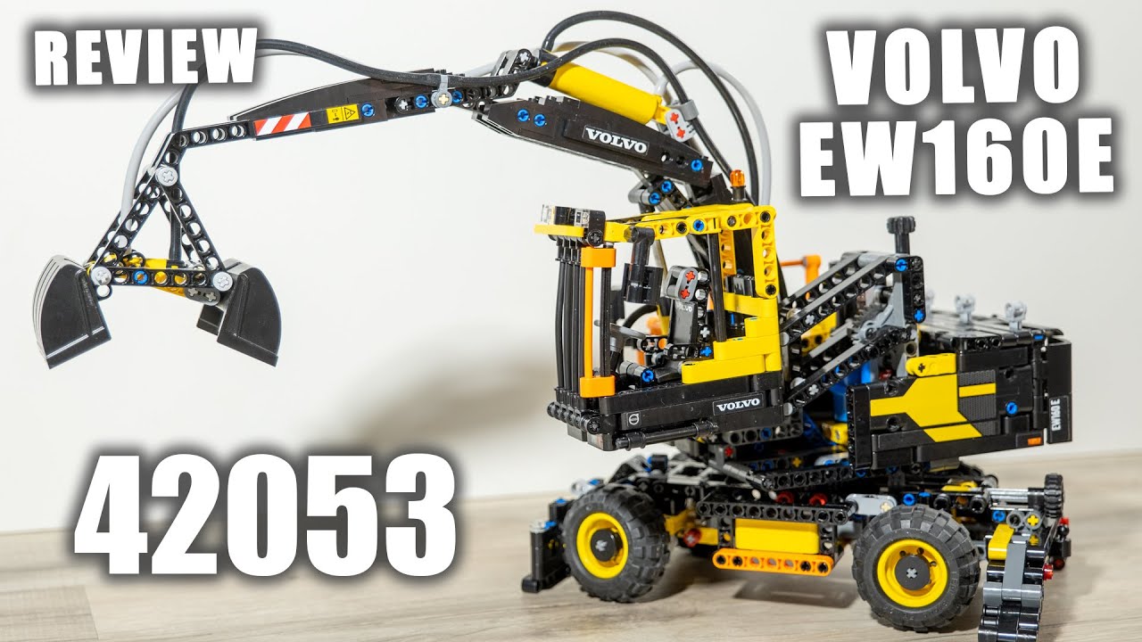 LEGO 42053 Review | LEGO Volvo EW160E | Review 42053 LEGO Technic 2016 Pneumatic YouTube