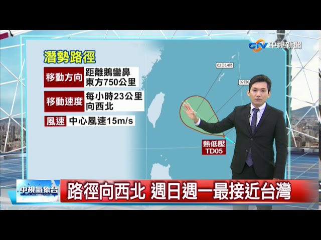 踏入8月颱風報到 "辛樂克"上午生成│中視新聞 20200801