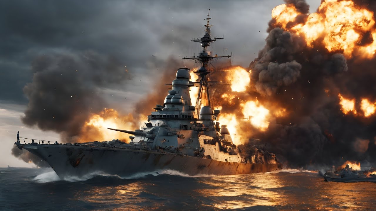 WOW SCARY! Deadly Cluster of Shells Destroys Russian Destroyer in Black ...