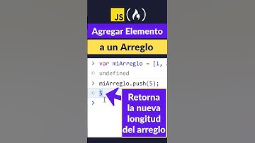 JavaScript Agregar un Elemento a un Arreglo (Array) # Shorts